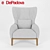 Modern Classic High-Back Armchair 3D model small image 2