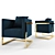Modern Lounge Chair: Sleek Design, Maximum Comfort 3D model small image 1