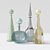 Artisan Blown Glass Decor Vases 3D model small image 1