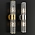 Liaison Medium Brass Crackle Glass Wall Sconce 3D model small image 1