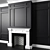 Elegant Black & White Fireplace 3D model small image 2