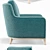 Title: Coastal Teal Diamond Armchair 3D model small image 2