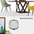 Elegant Tobu Table & 375 Chair 3D model small image 2