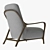 Elegant Callas Dining Chair 3D model small image 3