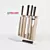 Sleek Rondell Knife Set 3D model small image 1