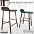 Sleek Form Stools: Versatile Seating 3D model small image 1