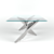 Sleek Steel Glass Coffee Table 3D model small image 2