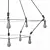 Industrial Loft Edison Rope Chandelier (H-2590, R-770) 3D model small image 3