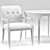 Snappy Mahogany Dining Chair and Eda Eucalyptus Dining Table 3D model small image 3