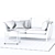 Stylish 3-Seater Sofa - Ikea BANKERYD 3D model small image 3