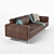 West Elm Dempsey Leather Sofa 3D model small image 2