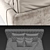Luxury Diamond Quilt Headboard Bed 3D model small image 3