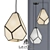 Milk Glass Geometry Chandelier 3D model small image 1