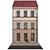 Historic Building Facade: Vray-ready, Low-poly 3D model small image 1