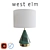 Green Metalized Glass Table Lamp 3D model small image 1