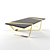 Elegant Brass and Wenge Wood Vanity 3D model small image 2