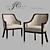 Mazo Upholstered Mahogany Dining Chair 3D model small image 1