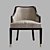 Mazo Upholstered Mahogany Dining Chair 3D model small image 3