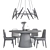 Modern Scandinavian Dinning Set 3D model small image 2