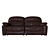 Zavier Reclining Sofa: Ultimate Comfort in Style 3D model small image 1