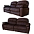 Zavier Reclining Sofa: Ultimate Comfort in Style 3D model small image 2