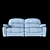 Zavier Reclining Sofa: Ultimate Comfort in Style 3D model small image 3