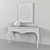 Elegant Art Deco Console & Mirror Set 3D model small image 2