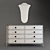 Classic Elegance Dresser & Mirror Set 3D model small image 2