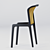  Modern Black & Gold Chair 3D model small image 2