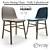 Elegant Upholstered Dining Chair 3D model small image 1