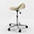 Sleek Chair-Saddle for Salons 3D model small image 2