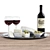 Delicious Brie Cheese with Olives 3D model small image 1