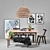 Scandinavian Living Set 3D model small image 1