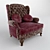 Provasi Bergere HP Italian Armchair 3D model small image 1