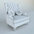 Provasi Bergere HP Italian Armchair 3D model small image 3