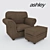 Ashley Armchair with Ottoman 3D model small image 1