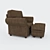 Ashley Armchair with Ottoman 3D model small image 2