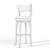 Laura Barstool: Elegant Seating Solution 3D model small image 3