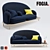 Scandinavian Style Rise Sofa 3D model small image 1