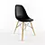 Elegant Black Chair 3D model small image 1