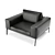 Elegant Steel Armchair: Unmatched Stylish Comfort 3D model small image 2