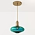 Turquoise Glass Pendant Light 3D model small image 2