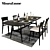Modern Dining Set: Gaudi Table & Bertha Chairs 3D model small image 2