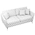 Contemporary Comfort: BoConcept Osaka 3D model small image 3