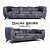 Luxurious Leather 3-Seater Sofa 3D model small image 1