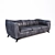 Luxurious Leather 3-Seater Sofa 3D model small image 2