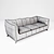 Luxurious Leather 3-Seater Sofa 3D model small image 3
