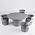 Elegant Dogon Dining Set 3D model small image 3