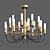 Golden Glow G9 LED Chandelier 3D model small image 1