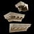 Vintage Curtain Rod Collection 3D model small image 1